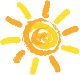 Eine einfache Zeichnung der Sonne