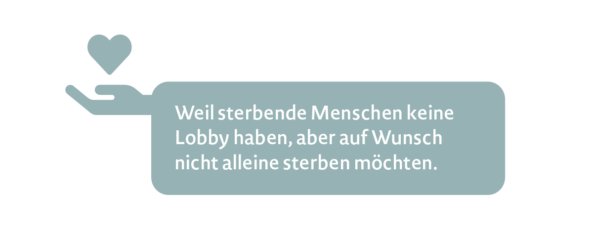 Ein Herz und eine Hand als Symbol für Unterstützung.